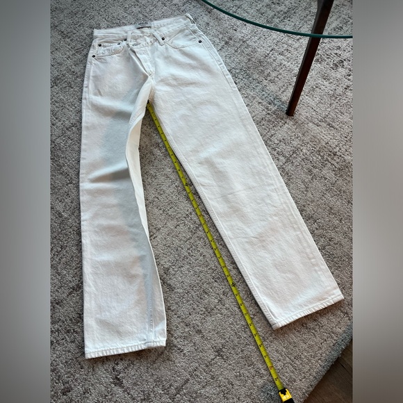 Agolde Sz 24 30" Criss Cross Wide Leg Upsized Jean in Off White Relay - Picture 13 of 14